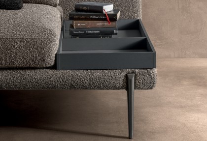 HAPPY - divano angolare con tavolino integrato ( piedini optional MIKA H 18 cm antracite ) - SOFA CLUB